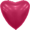 Сердце (18''/46 см) Viva Magenta, сатин, Agura 1 шт.